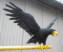 Simulação bird grande 45x80cm modelo de pássaro de corvo preto brinquedo artesanato, fotografia, adereços de ensino, decoração de casa a1921 2024 - compre barato