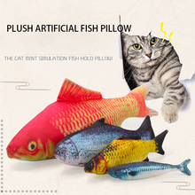 3D имитация в форме рыбы, плюшевые игрушки, игрушки для кошек и кошачьей мяты, интерактивные игрушки для жевания, мягкая подушка для кошек, мяты, товары для домашних животных 2024 - купить недорого