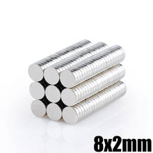 50Pcs 8x2mm Neodymium Magnet Disc Permanent N35 Small Round Super Powerful Strong NdFeB Magnetic Magnets For Craft 2024 - buy cheap