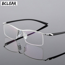 BCLEAR Browline Half Rim Metal Glasses Frame for Men Eyeglasses Fashion Cool Optical Eyewear Man Spectacles Prescription Frame 2024 - buy cheap