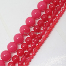 Mini ¡El pedido es de $7! 4-12mm melocotón Jades redondo DIY joyería hacer Collar Cuentas sueltas 15" 2024 - compra barato