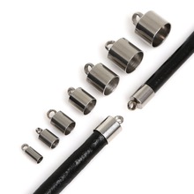 10pcs/lot Stainless Steel Leather Cord Crimp End Caps 2/3/5/6/7/8/9mm End Tip Cap For DIY Jewelry Making Accessories 2024 - buy cheap