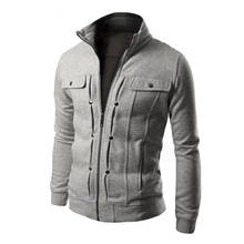 2018 Retro Mens Tactical Jacket Autumn Winter Fleece Warm Slim Fit Coat 4XL Plus Size Male Causal Sweatshirts Chaquetas Hombre 2024 - buy cheap