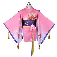 Jogo onmyoji kagura cosplay verão nova pele sakura kimono ouro peixe vestido conjunto completo natal festa de halloween cosplay terno 2024 - compre barato
