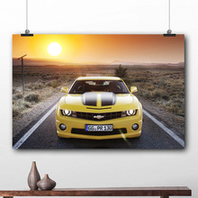 Papel tapiz de camuflaje Muscle Car Sunrise, lienzo impreso, Póster Artístico de pared, pintura enmarcada para decoración de habitación 2024 - compra barato