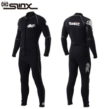 Slinx-traje de buceo de 3mm para hombre y mujer, traje de buceo de neopreno con forro polar, chaqueta y pantalones de pesca submarina 2024 - compra barato