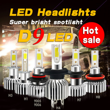 LED H4 Turbo LED H7 NO-Fan 4300K 6500K Car Headlight Hi-Lo Beam 55W 15000LM COB Chip H1 H3 H4 9005 9006 H11 Auto ampoule 12V 2024 - buy cheap
