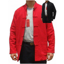 Red Black Chinese Male Cotton Linen Outerwear Classic Two-Face Jacket Vintage Reversible Button Coat Size M L XL XXL XXXL WN09 2024 - buy cheap