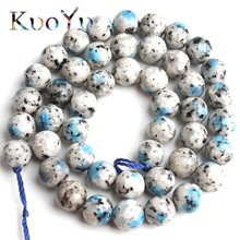A+ Natural White Spot Stone Beads Gem Round Loose Spacer Beads For Jewelry Making Fit Diy Bracelets Necklace 15" Strand 8/10mm 2024 - buy cheap