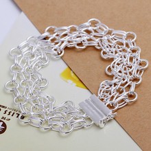 Free Shipping Wholesale silver bracelet, 925 fashion silver plated jewelry Web Ladder Bracelet /OOEDJCFR OSJIHDGM 2024 - buy cheap