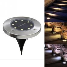 8-LED Buried Solar Power Light Under Ground Lamp Outdoor Path Way Garden Lamp Led Night Light 2024 - buy cheap