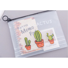 1PC Cactus Dull Polish Transparent PVC A5 File Folder Document Filing Bag Stationery Bag School Office Folder Case 2024 - buy cheap