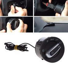 OOTDTY Black Light Sensor Auto Head Headlight Switch For VW Golf 5 6 MK5 MK6 Tiguan Touran New 2024 - buy cheap