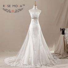 Lace Mermaid Wedding Dress with Tulle Overskirt Crystal Sash Lace Up Back Destination Bridal Gown Vestidos de Noiva Real Photos 2024 - buy cheap