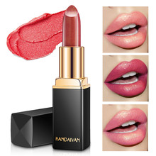 Brillo labial resistente al agua, pigmento de larga duración Nude rosa, rojo, dorado, sirena, lápiz labial brillante, maquillaje de labios cosmético 2024 - compra barato