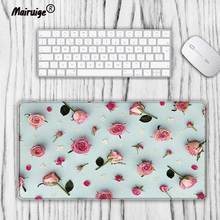 Mairuige rosa rosa rosa pc teclado de jogos de computador tamanho grande mouse pad de borracha antiderrapante mouse à prova d' água versão de velocidade 40x90cm 2024 - compre barato