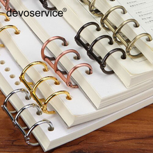 New 2Pcs Metal Bronze Color Loose Leaf Book Binder Hinged Ring Binding Rings Nickel Desk Calendar Circle 3 Rings For Card Key 2024 - buy cheap