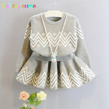 2018 New Spring Autumn Toddler Clothes Boutique Kids Clothing Children Tops Sweater+Skirt Baby Girls Sets 2 Piece Outfits BC1674 2024 - buy cheap