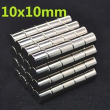10pcs 10x10mm neodymium magnet 10mm*10mm strong rare earth neodymium magnets 10*10 mm NdFeB permanent round magnetic 10mm x 10mm 2024 - buy cheap