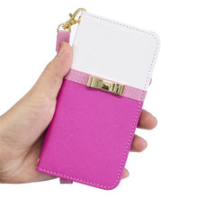 Funda de cuero tipo billetera con soporte con ranuras para tarjetas con lazo bonito a la moda con correa de mano para Samsung Galaxy Note 9 S9 S8 Plus 2024 - compra barato