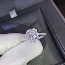 100% 18K 750Au золото Moissanite бриллиантовое кольцо D Цвет VVS с национальным сертификатом MO-H1005 2024 - купить недорого