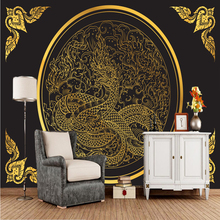 Thai traditional ethnic pattern retro 3d wallpaper papel de parede,living room sofa tv wall bedroom restaurant mural 2024 - buy cheap