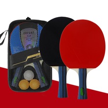 Профессиональная ракетка для настольного тенниса из углеродного волокна, ракетка для пинг-понга с двойным лицом, оригинальная резиновая ракетка с сумкой 2024 - купить недорого