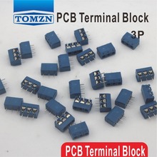 100 pcs 3 Pin Screw blue PCB Terminal Block Connector 5mm Pitch 2024 - buy cheap