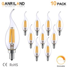 E14 220V LED Lamp C35 4W Dimmable LED Filament Candle Bulbs Candelabra Flame Bent Tip 35W Incandescent Equivalent freeshipping 2024 - buy cheap