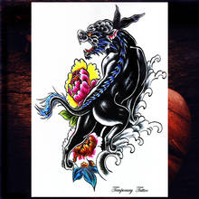 Y-XLWN китайский зверь 1 Мужская креативная Татуировка леди временная татуировка наклейка Временная наклейка Водонепроницаемая временная татуировка 2024 - купить недорого