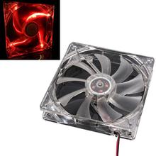 Binmer 120mm ventilador de refrigeração para cpu, quad vermelho luz led neon transparente 120mm caixa de resfriamento para pc bk l0429 2024 - compre barato