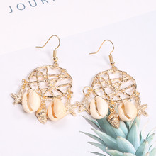 Hot Sale New Design Dangle Earring Sea Shell Statement Earrings Boho Vintage Gypsy Fashion Jewelry Ladies gift for women 2024 - compre barato