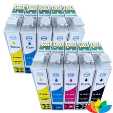 Cartucho de tinta para impressora inkjet epson stylus nx330 nx430 workforce, 10x compatível com 126xl 7010 7510 7520 2024 - compre barato