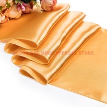 10PCS 30X275CM Modern Solid Satin Table Runner For Wedding Party Hotel Decoration Blue Red Pink Gold Table Runners Wholesale 2024 - buy cheap