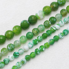 Atacado 6-16mm Verde Fogo Ágatas Rodada Solta Pérolas 15 "/38 cm (ag369), BeadsFor Fazer Jóias DIY! por atacado para todos os itens! 2024 - compre barato