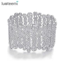 LUOTEEMI New Design Luxury Bracelet for Women Party Wedding Exquisite Shiny CZ Fashion Silve rPulseras Mujer Moda Christmas Gift 2024 - buy cheap