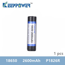 Keeppower-batería recargable de iones de litio, 2600mAh, 18650 P1826R, descarga máxima de 15A, original, 1 ud. 2024 - compra barato