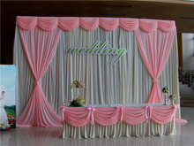 Special Offer 10ftx10ft  sequin wedding backdrop curtain with swag backdrop/ wedding decoration romantic Ice silk stage curtains 2024 - buy cheap