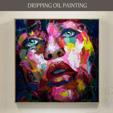 Artist Hand-painted Abstract Figure Francoise Nielly Oil Painting on Canvas Reproduction Francoise Nielly Portrait Oil Painting 2024 - buy cheap