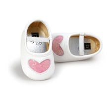 Newborn Baby Girls Shoes Princess LOVE First Walkers Soft Soled Infant Toddler Baby Shoes Spring 2024 - buy cheap