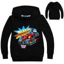 Moletom infantil com capuz, blaze car, garotos, garotas, monstro, máquina, crianças, velocidade, desenhos animados 2024 - compre barato