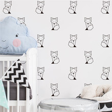 Adorável raposa animal adesivos de parede removível pvc à prova dwaterproof água arte decalque papel de parede para o quarto do miúdo sala estar decoração casa fundo mural 2024 - compre barato