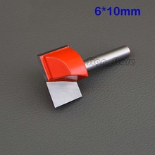 2pcs CNC Engraving V Groove 1/4" Bottom Cleaning Router Bit 6mm x 10mm Free Shipping 2024 - buy cheap