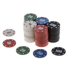 100 шт. Texas Poker Chip счетные бинго чипы наборы казино развлечения аксессуары для карт настольная игра 2024 - купить недорого