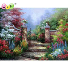 NEW 3D Diy diamond cross stitch European-style garden embroidery rhinestone pasted kit square drill full home decor painting 2024 - buy cheap