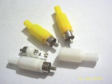 Conector de Audio y vídeo, 50 Uds., soldador RCA, amarillo y blanco 2024 - compra barato