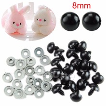 20pcs 8mm Black Plastic Safety Eyes For Bear/Dolls/Toy Animal/Felting For Baby High Quality 2024 - buy cheap