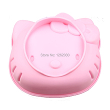 6 inch pink hello kitty cake mold Thickening silicone Cartoon cake baking mold Free shipping !!! 2024 - buy cheap