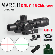 Hunting Optical Sight 2-8x20IR Riflescope Adjustable Green Red Dot Hunting Light Tactical Scope Reticle Optical Rifle Scope 2024 - buy cheap