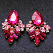 crystal stud earrings fashion jewelry stud earring women boucle d'oreille studs 2024 - buy cheap